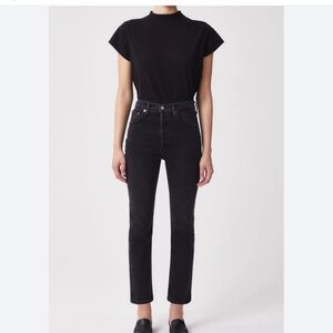 Agolde RILEY CROP HIGH RISE STRAIGHT sz 25